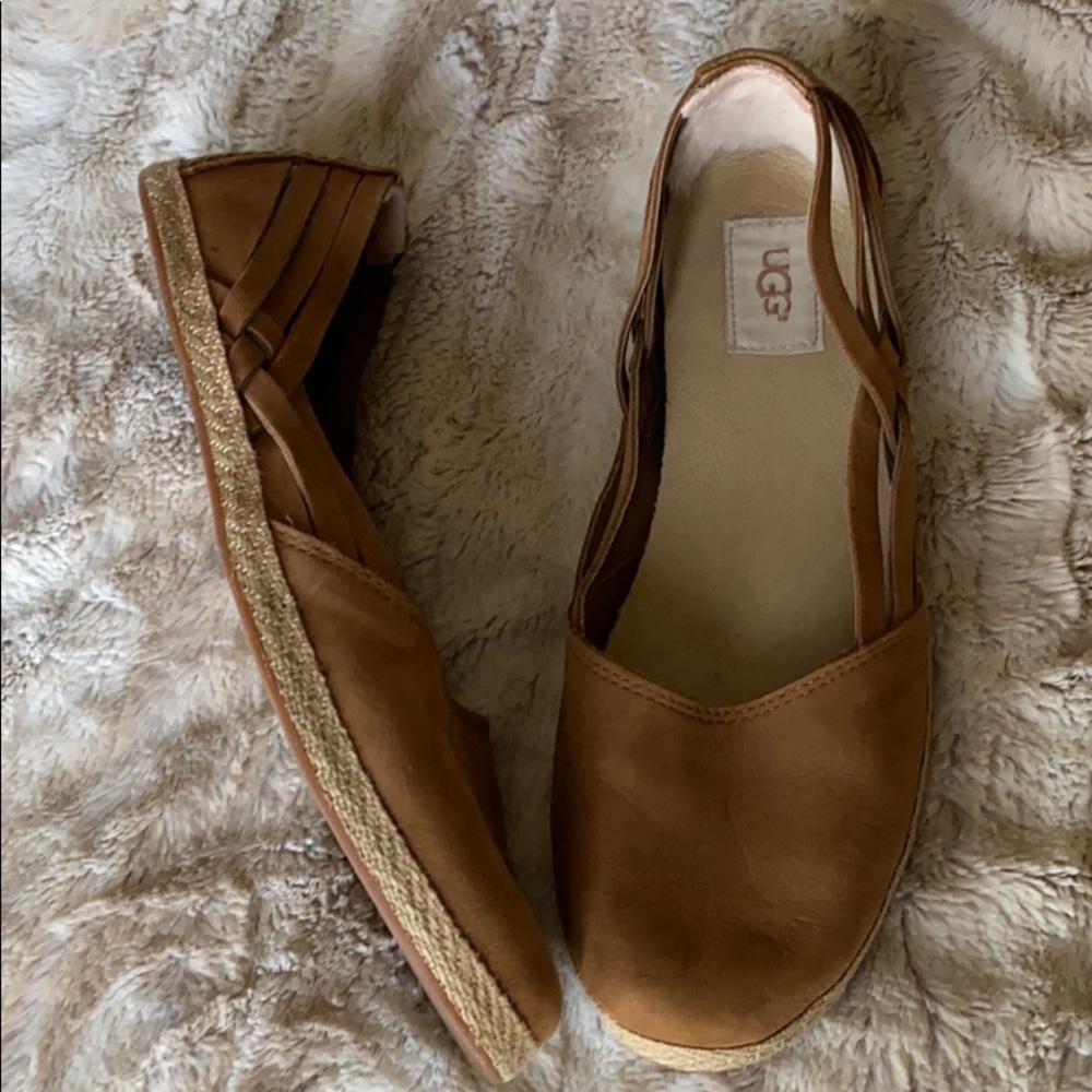 Ugg brown leather flats